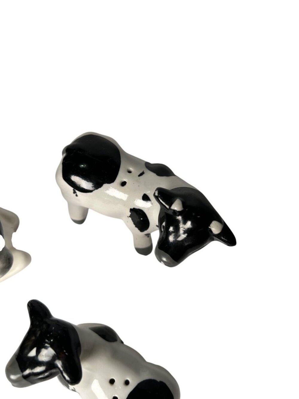 VTG Cow Themed Ceramic Dish & Salt Pepper Shakers Set Farmhouse Kitchen Cottage - Picture 4 of 11